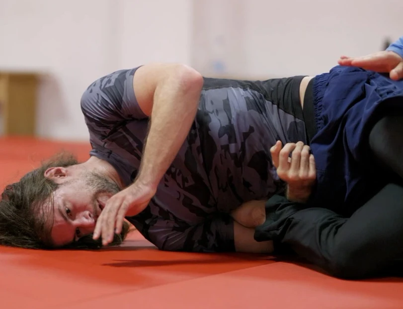 Straight ankle lock iz standard ashi pozicije na treningu